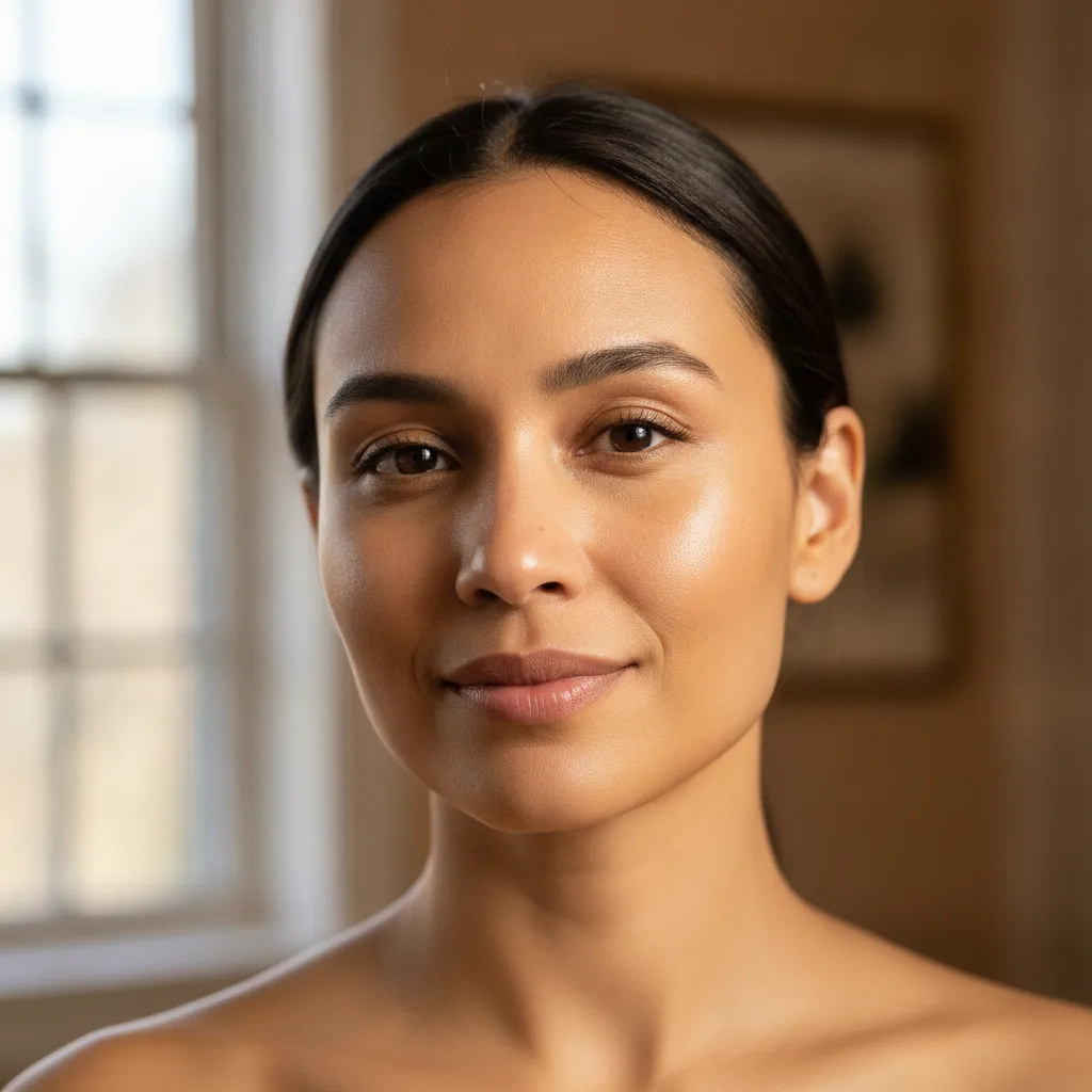 After: defined jawline and de-puffed eye area